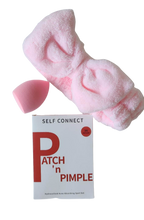 Load image into Gallery viewer, Get Ready with me - Patch &#39;n Pimple, Flossy Pink Makeup Sponge &amp; Bow Headband Combo
