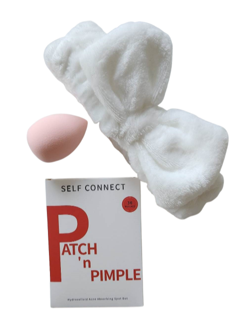 Get Ready with me - Patch 'n Pimple, Flossy Pink Makeup Sponge & Bow Headband Combo